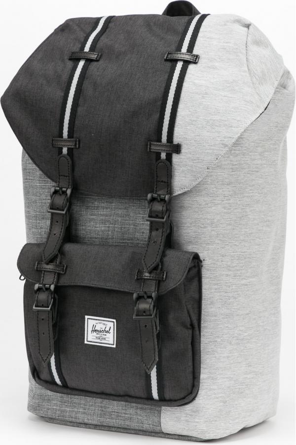 Herschel Supply CO. Little America Raven Crosshatch melange šedý / černý