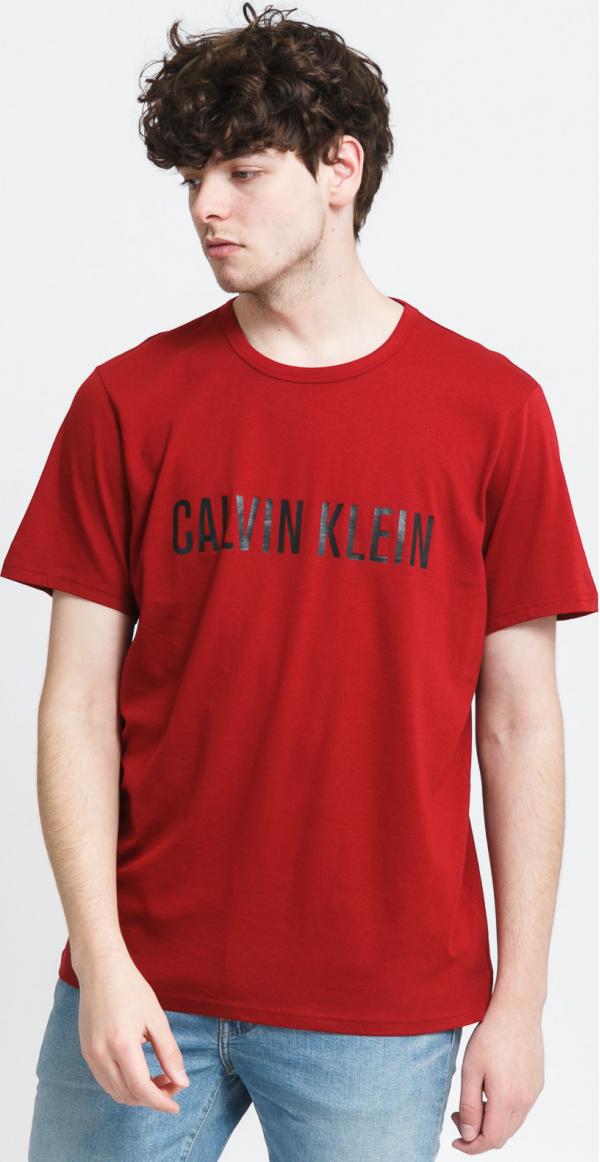 Calvin Klein SS Crew Neck Tee vínové