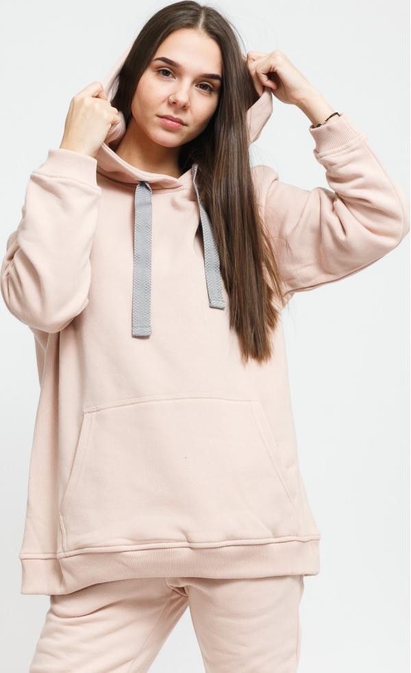 Urban Classics Ladies Oversized Hoody světle růžová
