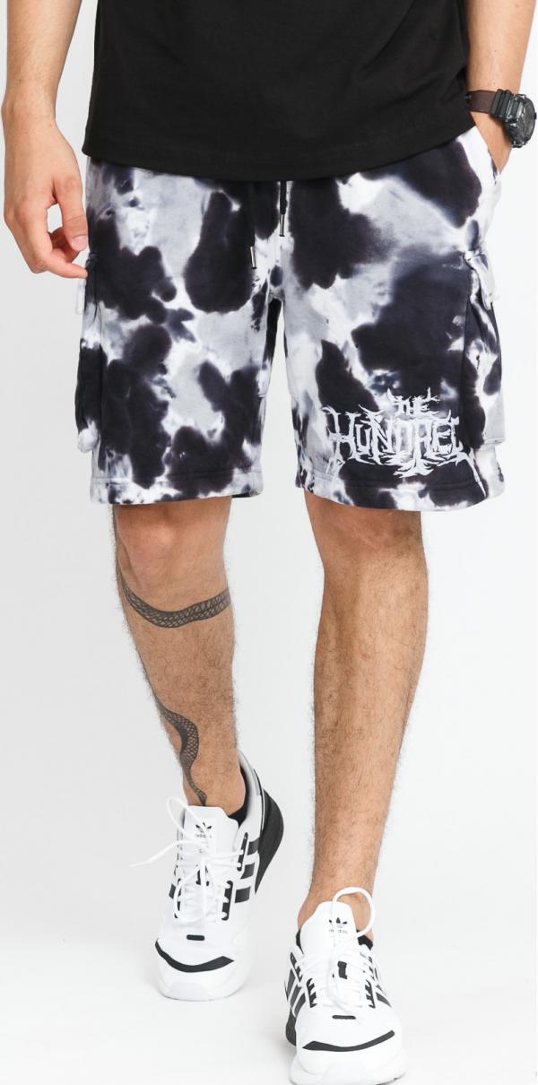 The Hundreds Sound Cargo Shorts černé / šedé / bílé