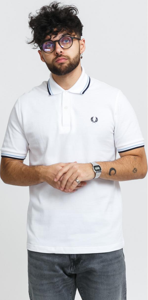FRED PERRY Twin Tipped Fred Perry Shirt bílé