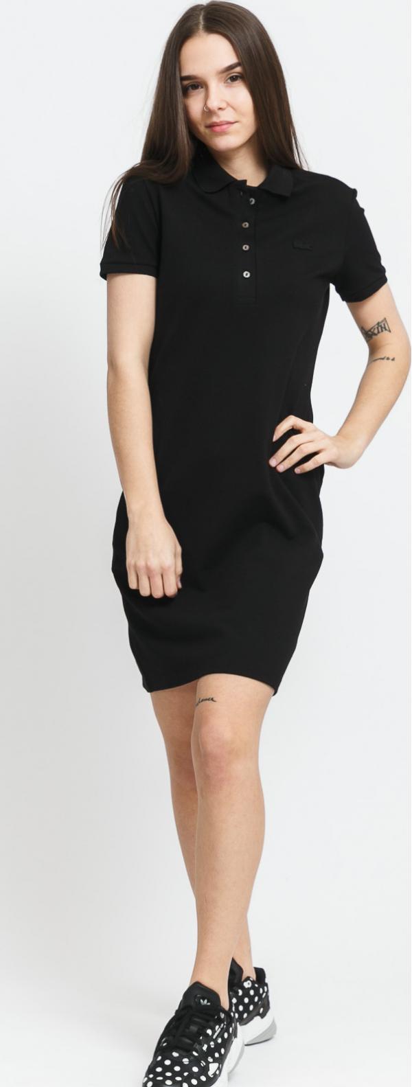 ACOSTE Piqué Polo Dress černé