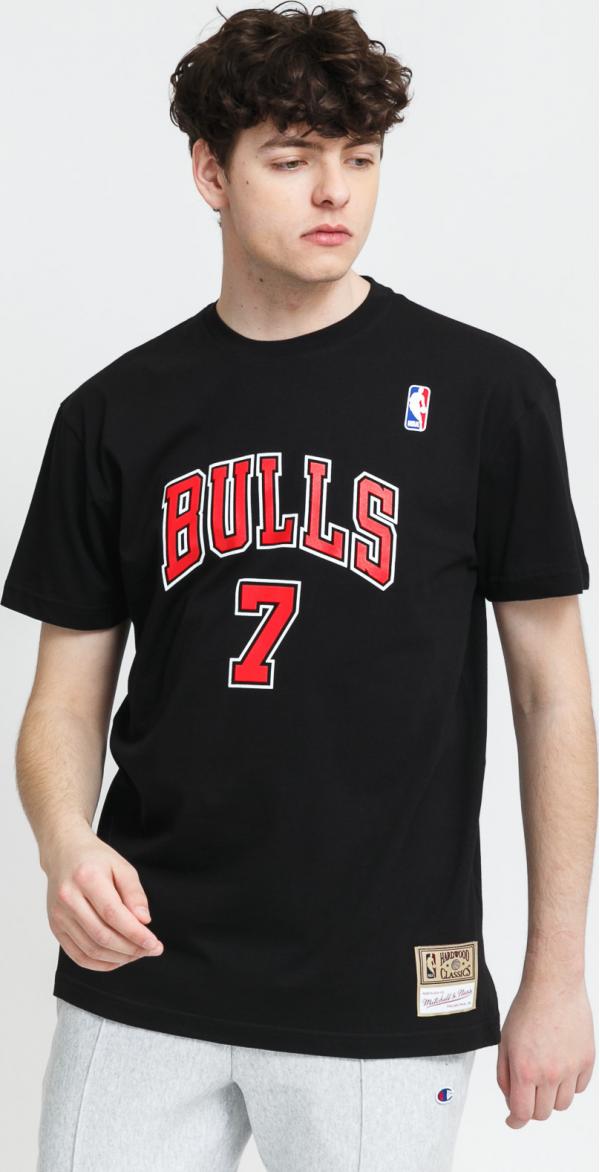Mitchell & Ness NBA Name & Number Tee - Kukoc #7 Chicago Bulls černé