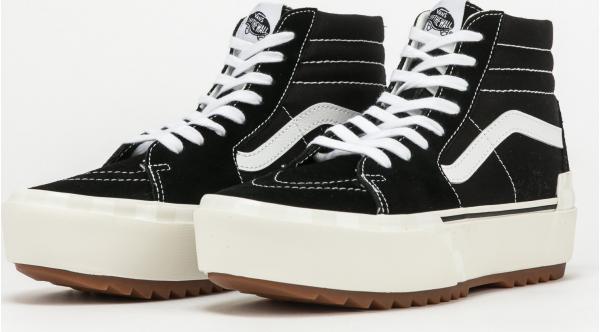 Vans SK8 - Hi Stacked (suede cancas) black / blanc de blanc