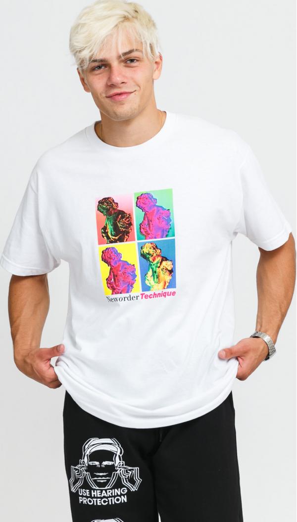 PLEASURES Technique Tee bílé