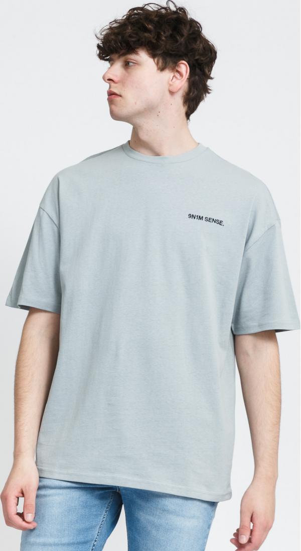 9N1 SENSE. Logo T-shirt šedé