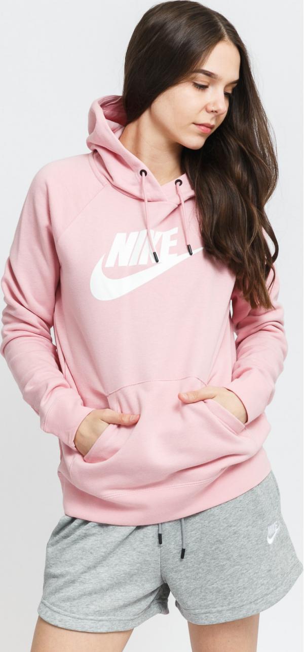 Nike W NSW Essential Fleece GX Hoodie růžová