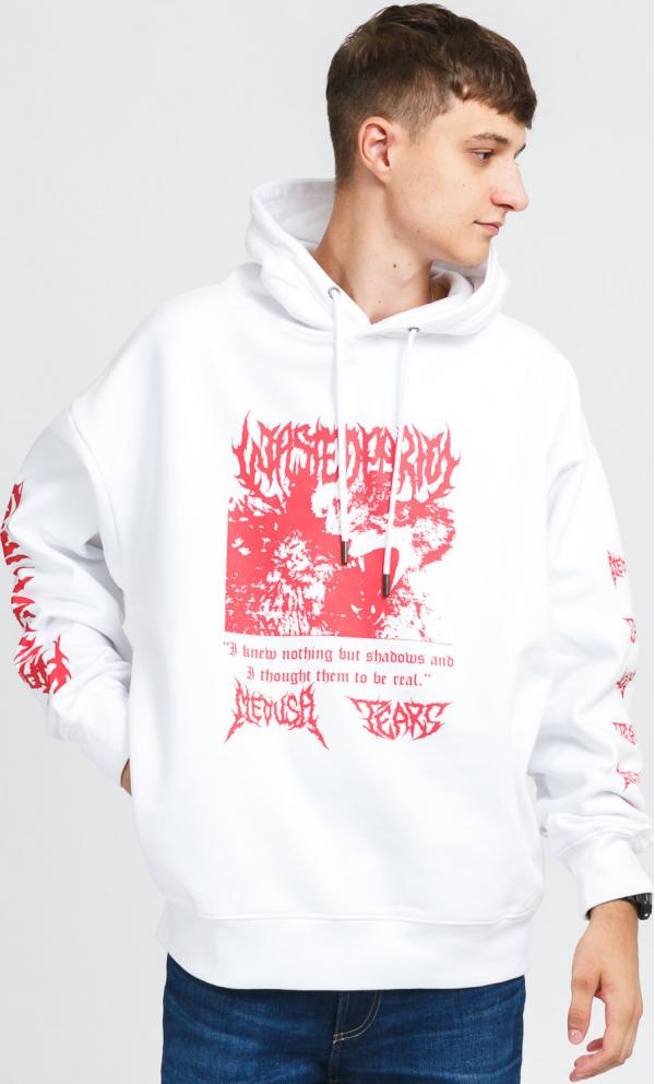 Wasted Paris Hoodie bílá / červená