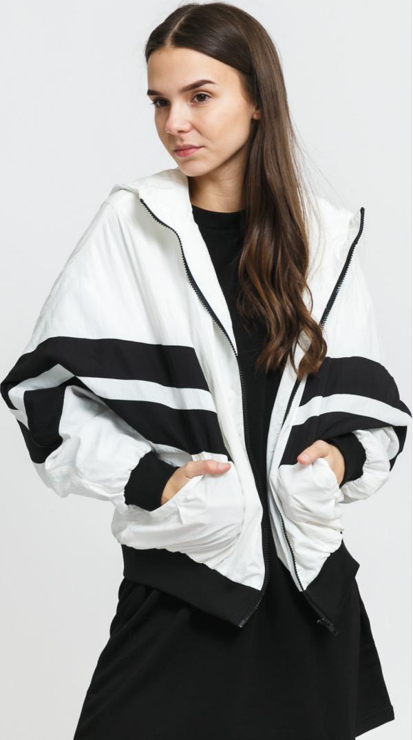 Urban Classics adies Crinkle Batwing Jacket bílá / černá
