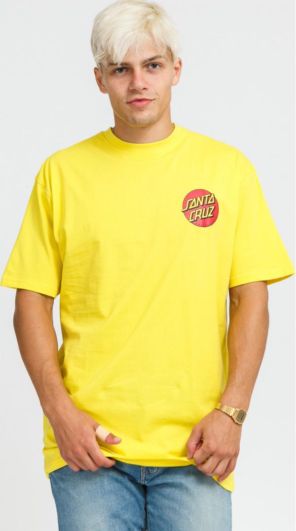 Santa Cruz Classic Dot Chest Tee žluté