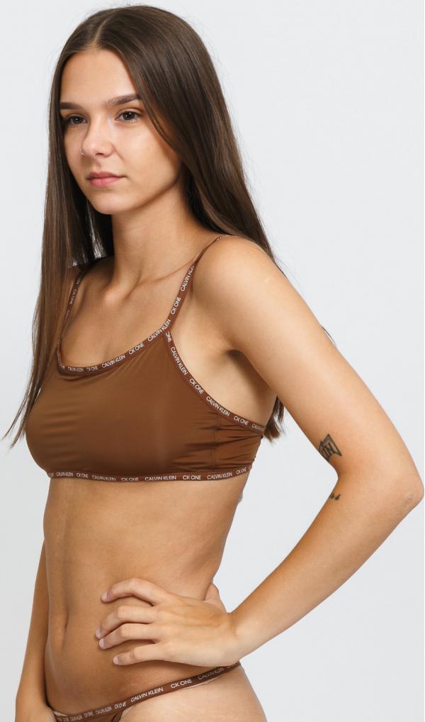 Calvin Klein CK ONE Unlined Bralette 2Pack hnědé