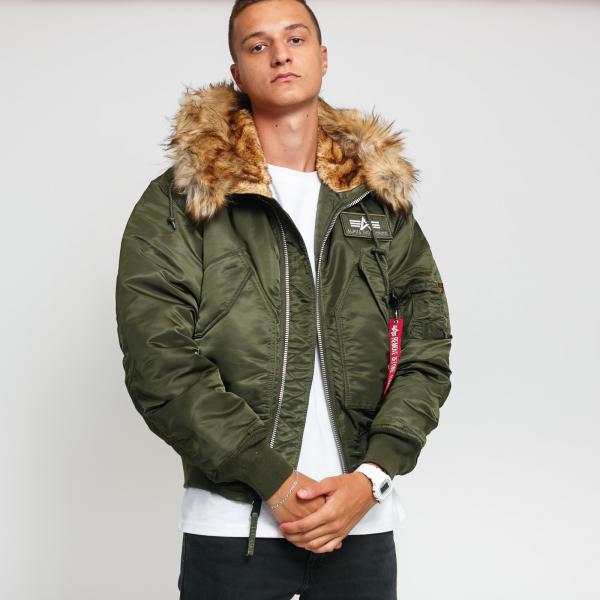 Alpha Industries 45P Hooded Custom tmavě olivová