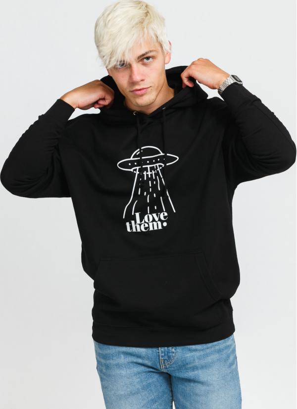 LOVE THE Welcome Them Hoodie černá