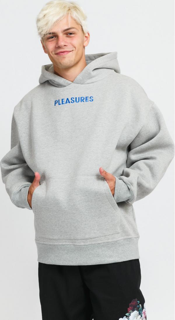 PLEASURES Protection Premium Hoody melange šedá