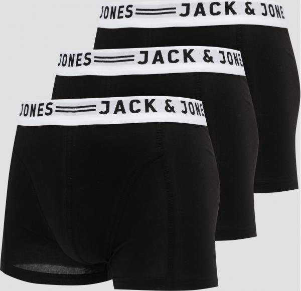 Jack & Jones Sense Trunks 3Pack černé / bílé