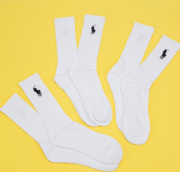 Polo Ralph Lauren 3Pack Classic Sport Socks bílé