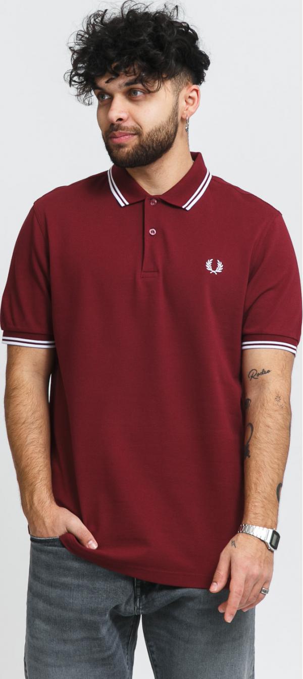 FRED PERRY Twin Tipped Fred Perry Shirt vínové