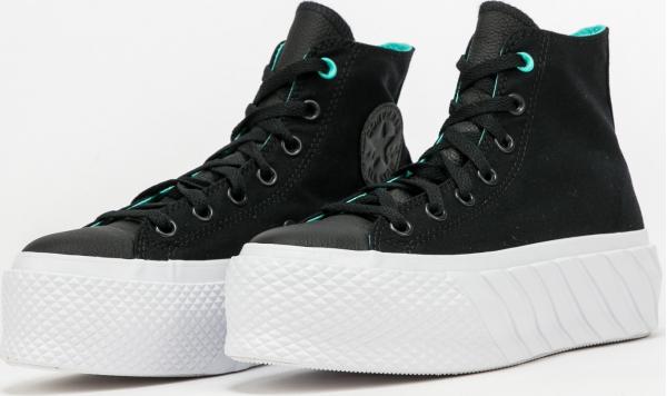 Converse Chuck Taylor All Star Lift 2X Hi black / electric aqua / white