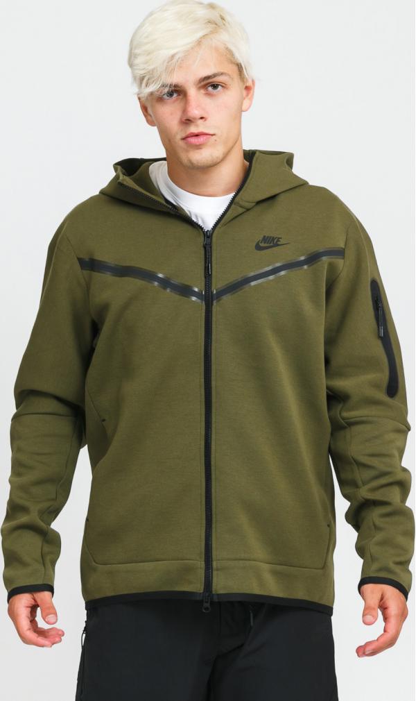 Nike M NSW Tech Fleece Hoodie FZ olivová