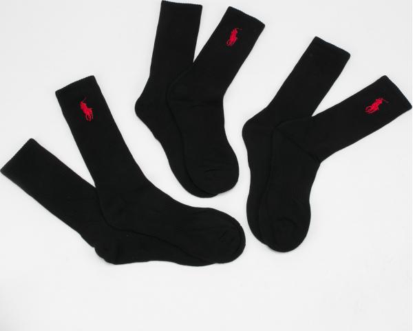 Polo Ralph Lauren 3Pack Classic Sport Socks černé