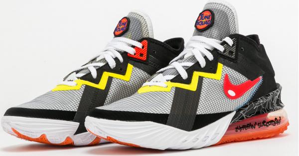 Nike Lebron XVIII Low white / bright crimson - black