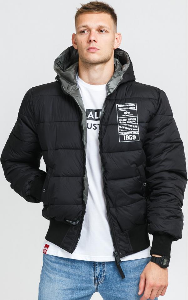 Alpha Industries Hooded Puffer FD Reversible černá / olivová