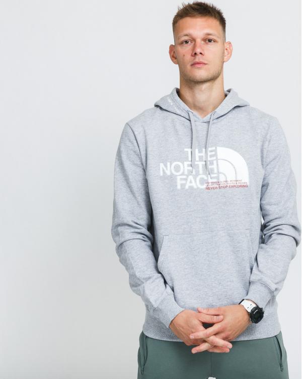The North Face M Coord Hoodie melange šedá