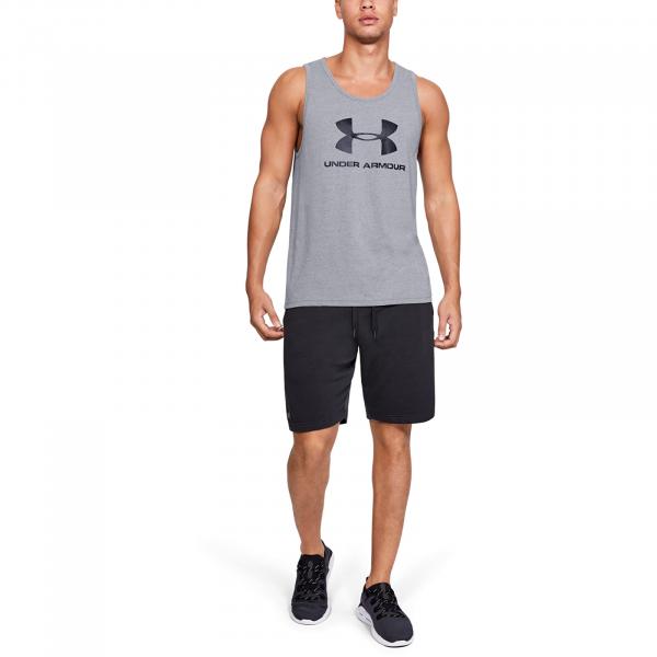 Under Armour Sportstyle Logo Tank Steel Light Heather/ Steel Light Heather/ Black