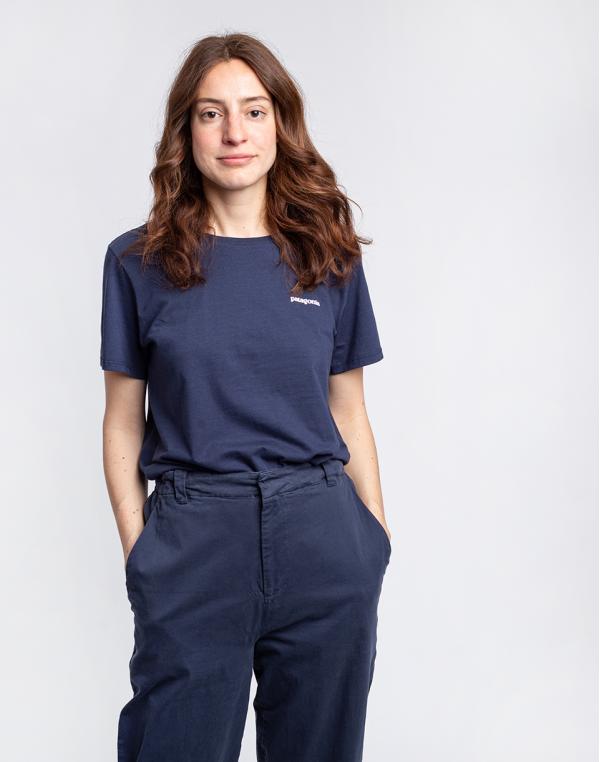 Patagonia W's P-6 Logo Organic Crew T-Shirt New Navy S