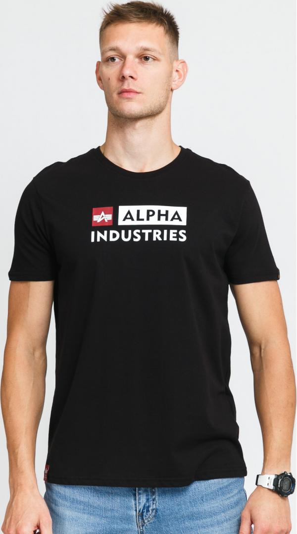 Alpha Industries Alpha Block ogo Tee černé