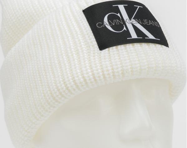 CALVIN KLEIN JEANS W Beanie WL bílý