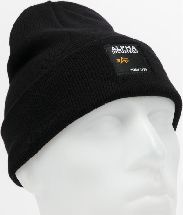 Alpha Industries Label Beanie černý