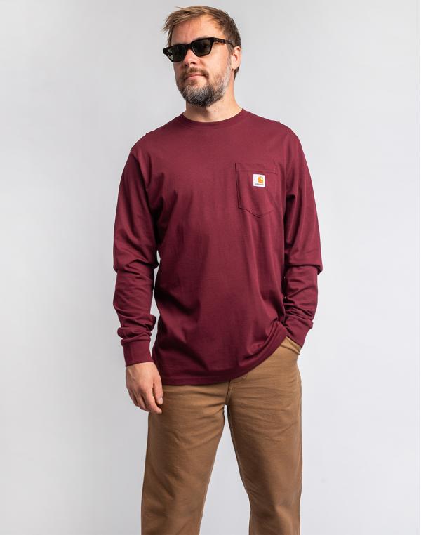 Carhartt WIP L/S Pocket T-Shirt Wine XL