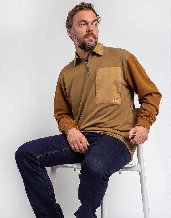 Forét Rattle Half Zip BURNT KHAKI XL