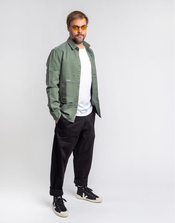 Forét Shark Shirt DARK SAGE S