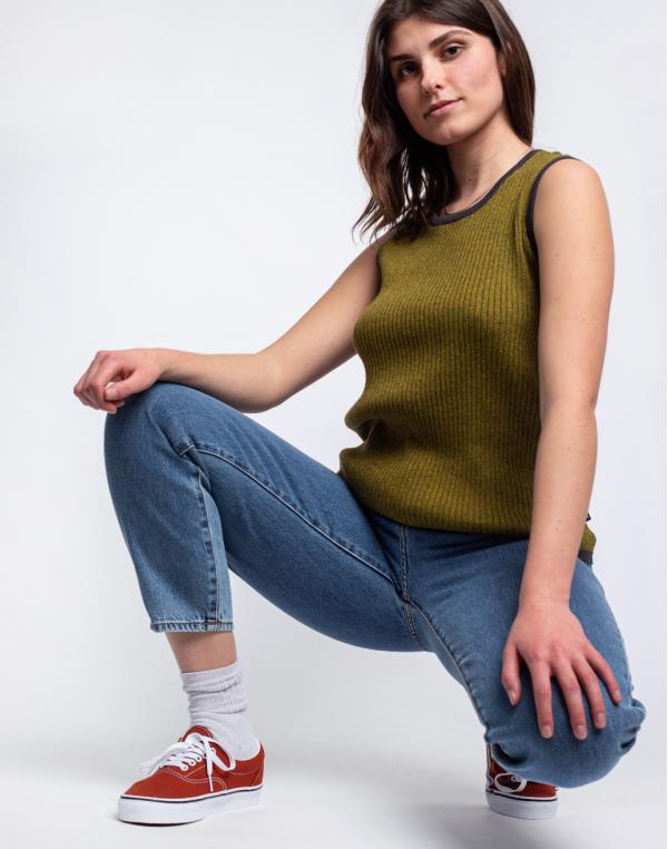 Stüssy Talo Sweater Vest YELLOW MELANGE XS