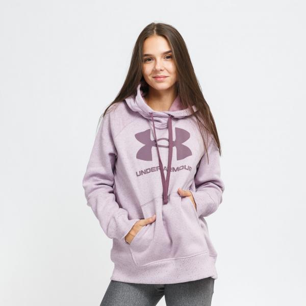 Under Armour W Rival Fleece ogo Hoodie melange fialová