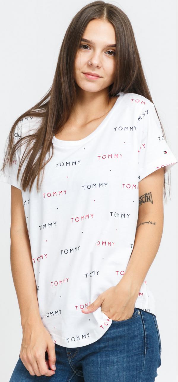 Tommy Hilfiger W S Tee Print bílé