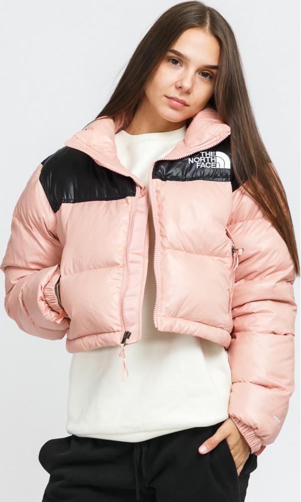 The North Face W Nuptse Short Jacket růžová / černá