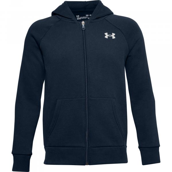 Under Armour Y Rival Cotton Full-Zip Hoodie Navy/ Onyx White