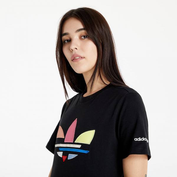 adidas Adicolor Shattered Trefoil Tee Black