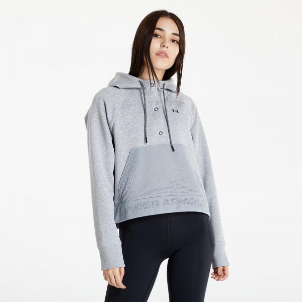 Under Armour Rival Fleece Mesh Hoodie Grey