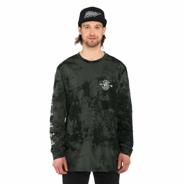 Horsefeathers Shaft Ls T-Shirt Gray Tie Dye