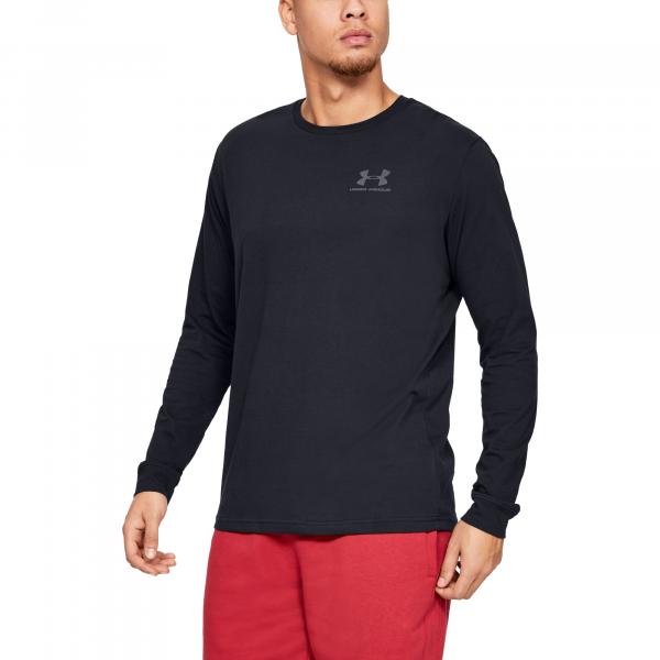 Under Armour Sportstyle Left Chest LS Black/ Black