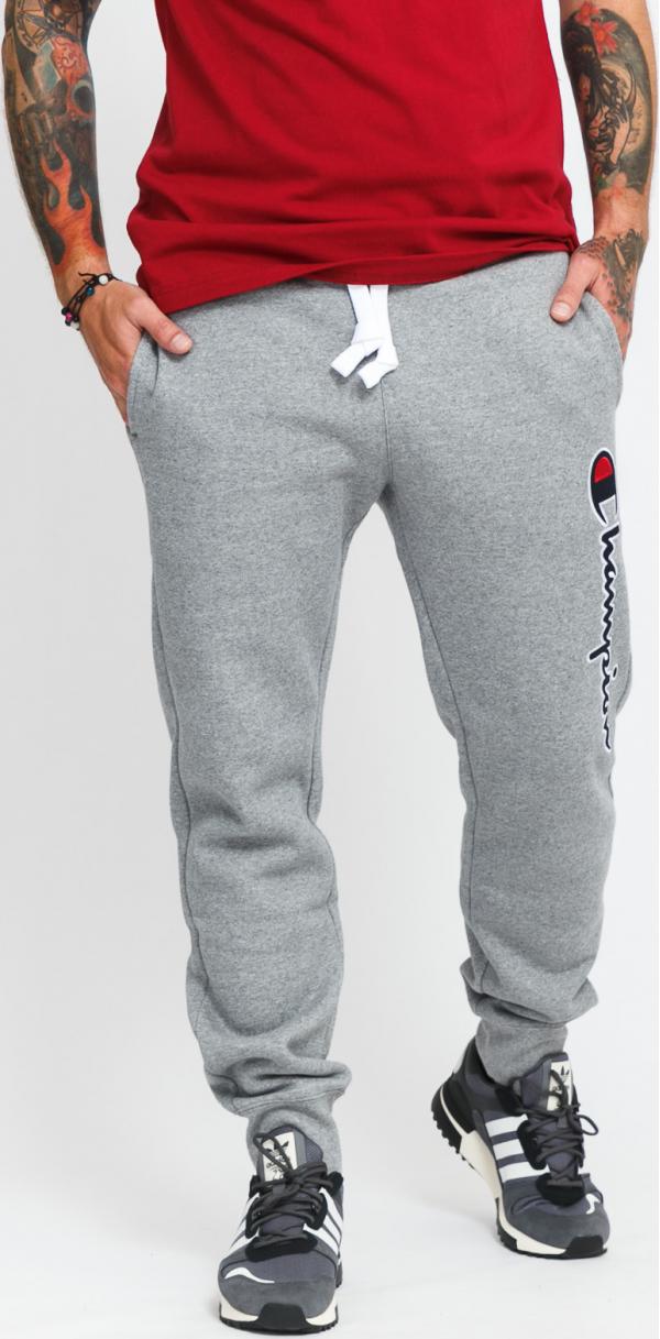 Champion Organic Cotton Rib Cuff Pants melange šedé