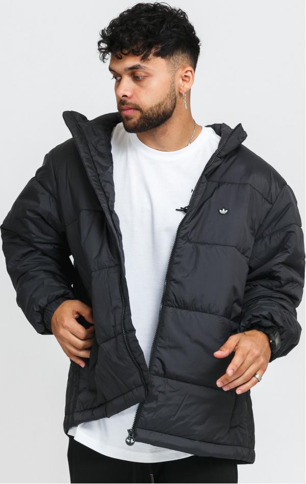 adidas Originals Padded Stand-Up Collar Puffer Jacket černá