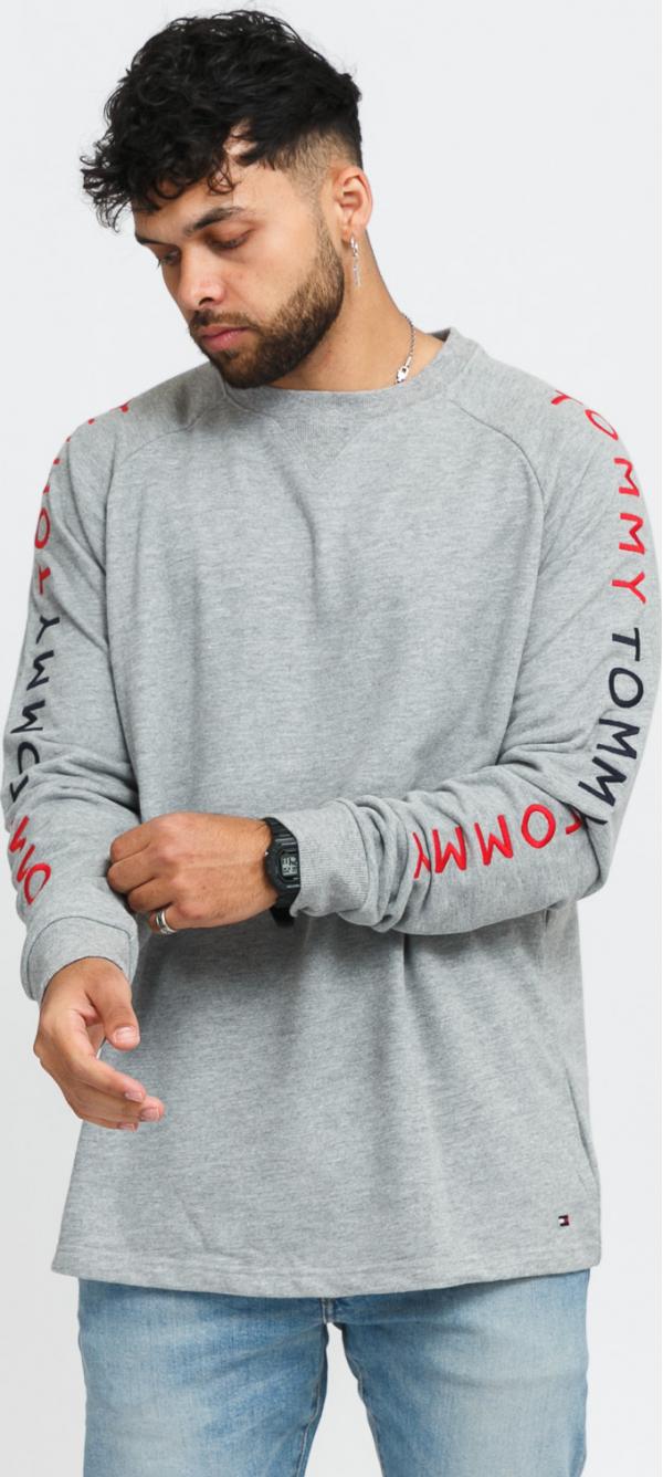 Tommy Hilfiger Embroidery Track Top melange šedá