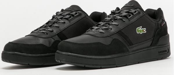 LACOSTE T-Clip Leather / Canvas blk / blk