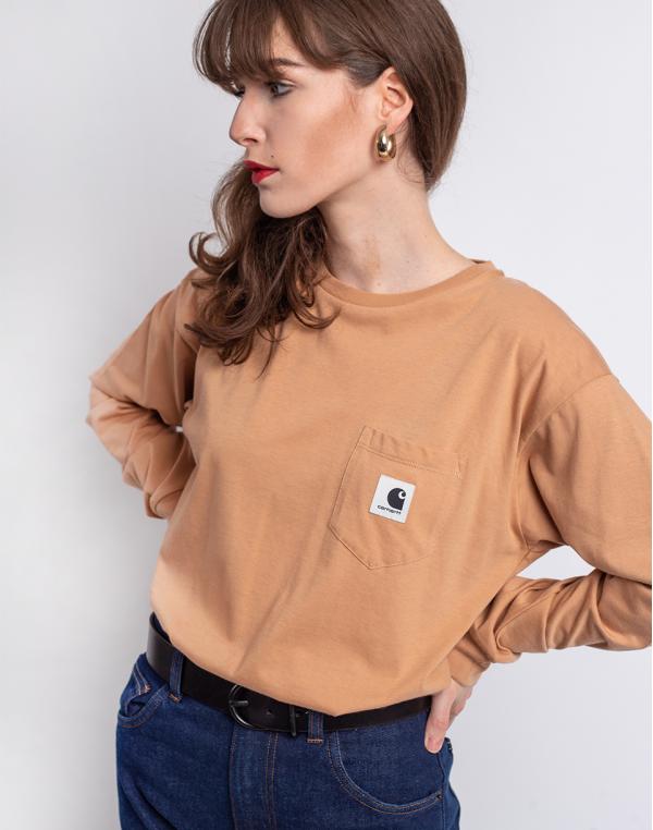 Carhartt WIP W' L/S Pocket T-Shirt Sediment L