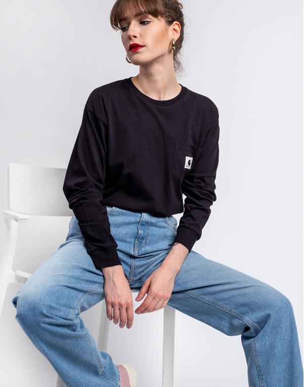 Carhartt WIP W' L/S Pocket T-Shirt Black L